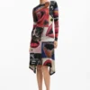 Bedrucktes Kleid „Mouths“ Bedrucktes Kleid „Mouths“