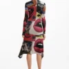 Bedrucktes Kleid „Mouths“ Bedrucktes Kleid „Mouths“