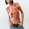 Bedrucktes Kurzarm-T-Shirt Bedrucktes Kurzarm-T-Shirt