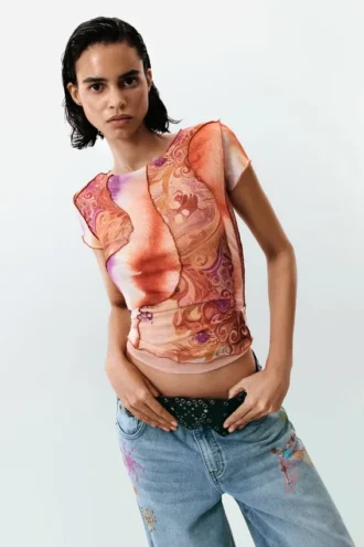 Bedrucktes Kurzarm-T-Shirt
