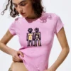 Bedrucktes Kurzarm-T-Shirt