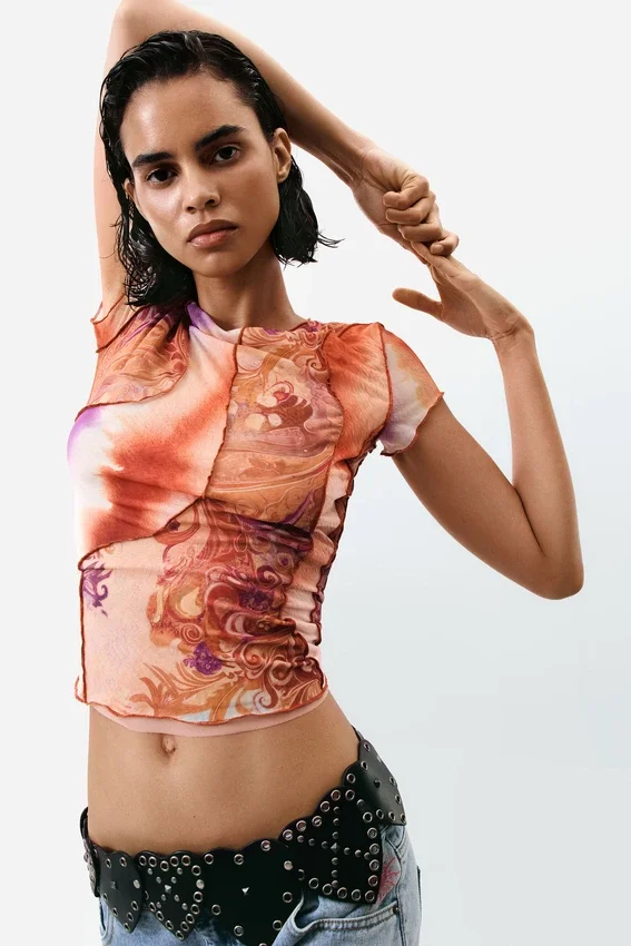 Bedrucktes Kurzarm-T-Shirt Bedrucktes Kurzarm-T-Shirt