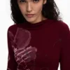 Bedrucktes Langarm-Kleid Bedrucktes Langarm-Kleid