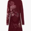 Bedrucktes Langarm-Kleid Bedrucktes Langarm-Kleid