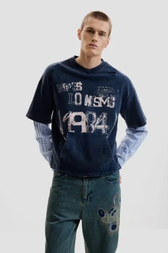 Bedrucktes Langarm-Sweatshirt
