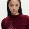 Bedrucktes Langarm-T-Shirt Bedrucktes Langarm-T-Shirt