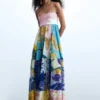 Bedrucktes langes Kleid Bedrucktes langes Kleid