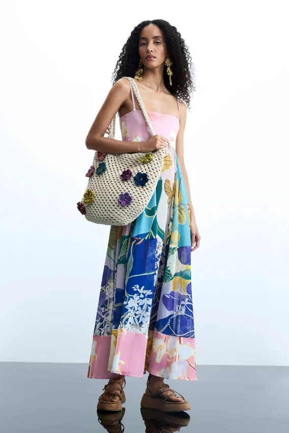 Bedrucktes langes Kleid Bedrucktes langes Kleid