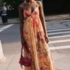 Bedrucktes langes Kleid Bedrucktes langes Kleid