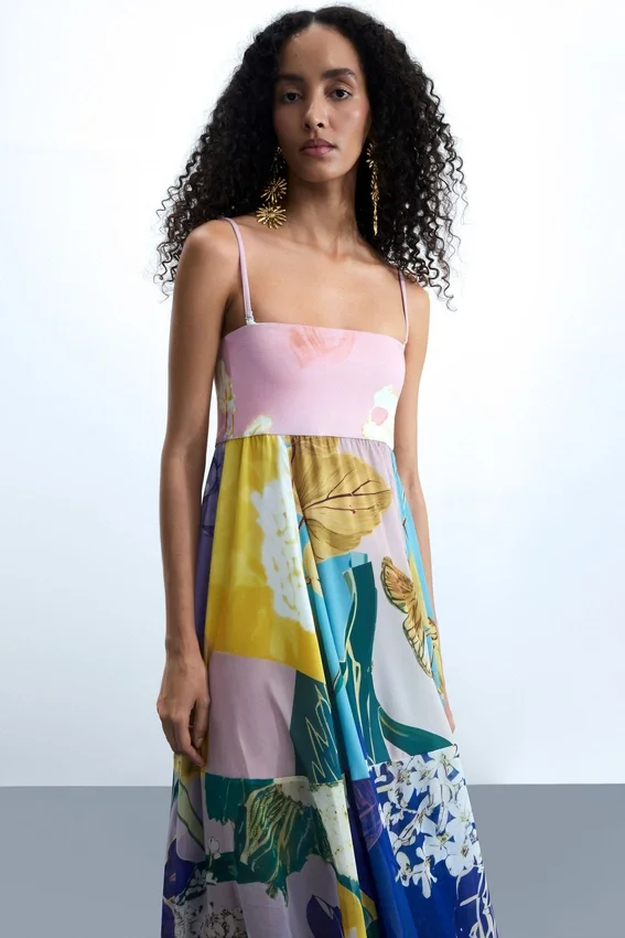 Bedrucktes langes Kleid Bedrucktes langes Kleid