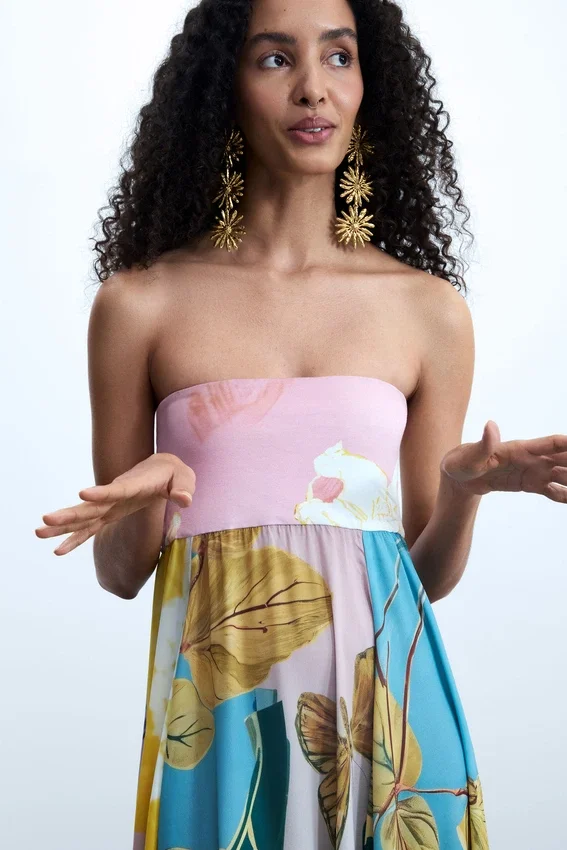 Bedrucktes langes Kleid Bedrucktes langes Kleid