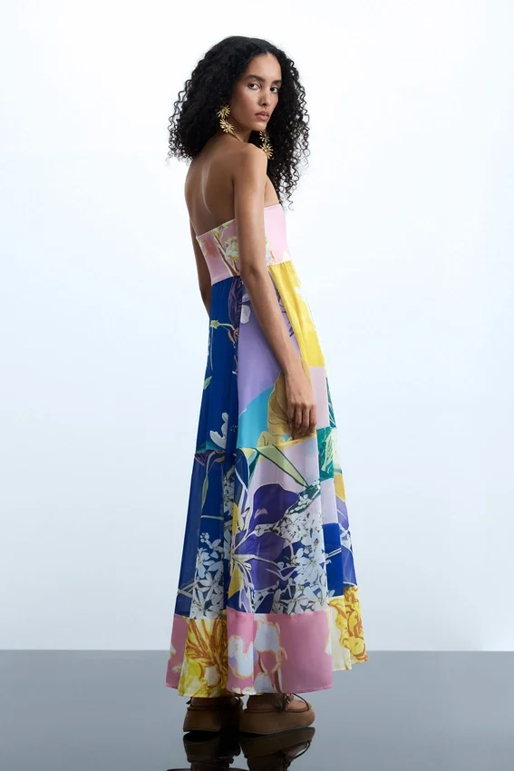 Bedrucktes langes Kleid Bedrucktes langes Kleid