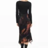 Bedrucktes langes Kleid Bedrucktes langes Kleid