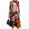 Bedrucktes Midikleid von M. Christian Lacroix