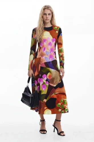Bedrucktes Midikleid von M. Christian Lacroix
