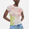 Bedrucktes Strick-T-Shirt