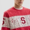 Bedrucktes Strick-T-Shirt