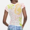 Bedrucktes Strick-T-Shirt