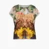 Bedrucktes Strick-T-Shirt
