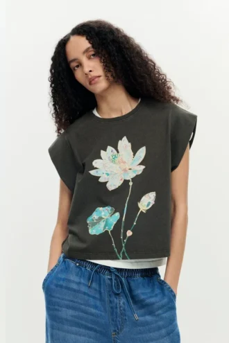 Bedrucktes T-Shirt aus 100 % Baumwolle