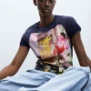 Bedrucktes T-Shirt aus 100 % Baumwolle