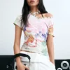 Bedrucktes T-Shirt aus 100 % Baumwolle