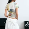 Bedrucktes T-Shirt aus 100 % Baumwolle