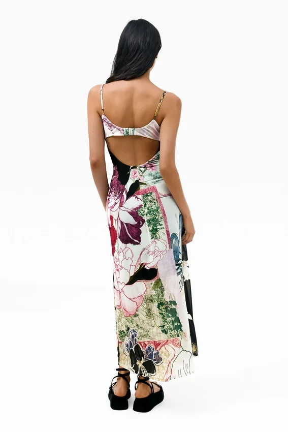 Bedrucktes Trägerkleid Bedrucktes Trägerkleid