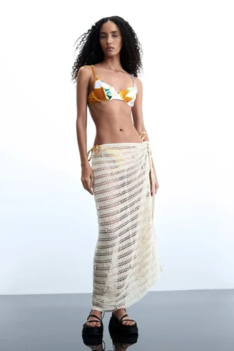 Bedrucktes Triangel-Bikini-Oberteil
