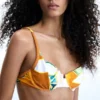 Bedrucktes Triangel-Bikini-Oberteil