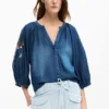 Bestickte Ballonbluse Bestickte Ballonbluse