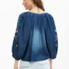 Bestickte Ballonbluse Bestickte Ballonbluse