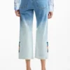 Bestickte Culotte-Jeans Bestickte Culotte-Jeans