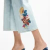 Bestickte Culotte-Jeans Bestickte Culotte-Jeans