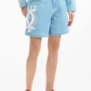 Bestickte Denim-Bermudas Bestickte Denim-Bermudas