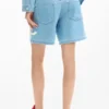 Bestickte Denim-Bermudas Bestickte Denim-Bermudas