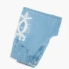 Bestickte Denim-Bermudas Bestickte Denim-Bermudas