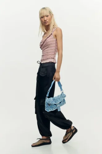 Bestickte Denim-Tasche
