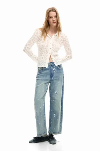 Bestickte Jeans