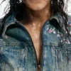 Bestickte Jeansjacke Bestickte Jeansjacke