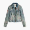 Bestickte Jeansjacke Bestickte Jeansjacke
