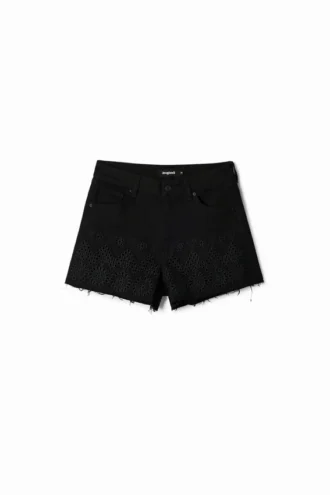 Bestickte Jeansshorts
