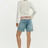 Bestickte Jeansshorts