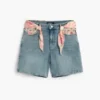 Bestickte Jeansshorts