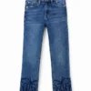 Bestickte lange Flare-Jeans Bestickte lange Flare-Jeans
