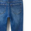 Bestickte lange Flare-Jeans Bestickte lange Flare-Jeans