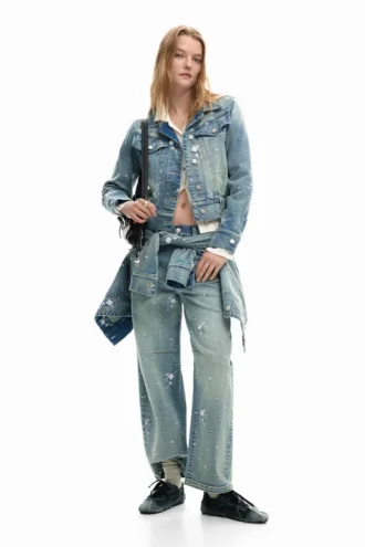 Bestickte Trucker-Jacke
