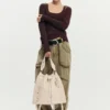 Bestickter Rucksack mit Rüschen Bestickter Rucksack mit Rüschen