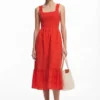 Besticktes Midikleid