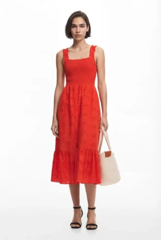Besticktes Midikleid